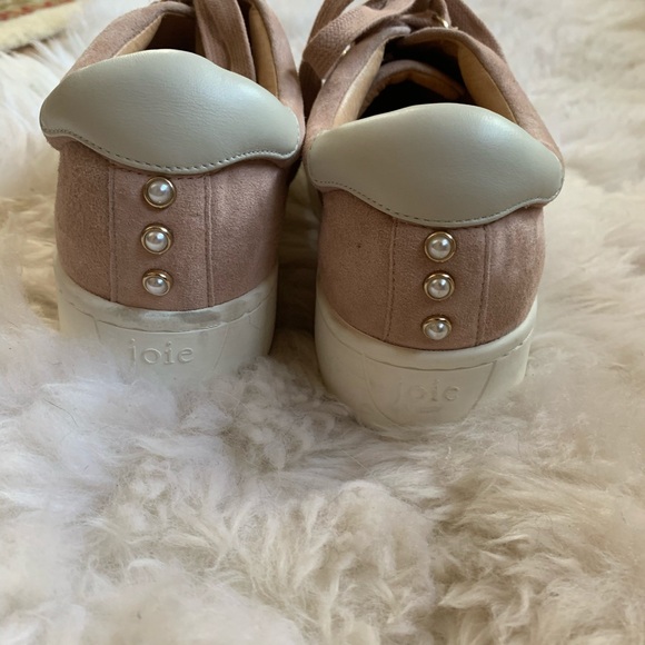 New JOIE Handan Suede Pearl Pink Platform Sneaker - Picture 9 of 9
